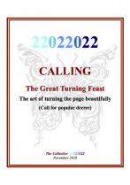 CALLING 22022022 : the Great Turning Feast (EN)
Lien vers: https://www.dropbox.com/s/8pn3czo7f9znfct/CALLING%2022022022%20%28english%29.pdf?dl=0